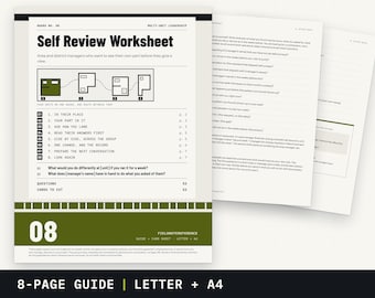 Area Manager Self Review Worksheet | Your Own Part in What You Found | Printable PDF