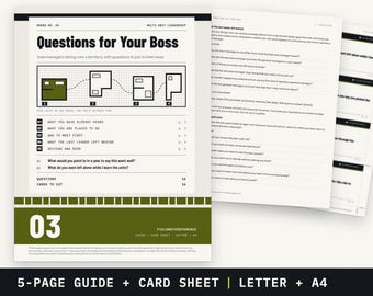 New Area Manager Questions for Your Boss | Take Over a Territory Question Set | Printable PDF