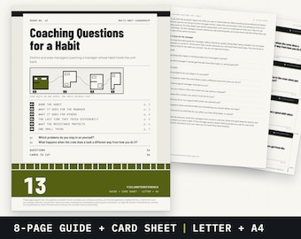 District Manager Coaching Questions | When a Manager's Habit Holds the Unit Back, With Question Cards | Printable PDF
