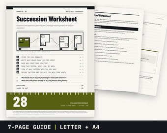 Director of Operations Succession Worksheet, Back Up Plan if a Manager Leaves | Printable PDF