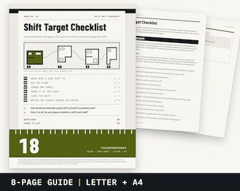 Area Manager Shift Target Checklist | Give the Crew One Target | Printable PDF