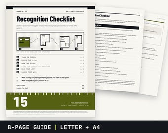 District Manager Recognition Checklist | Thank Managers Well and Check Who Gets Recognized | Printable PDF