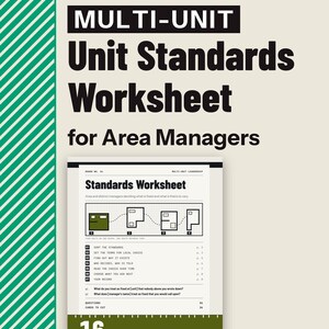 Area Manager Standards Worksheet | What Is Fixed and What Is Yours to Vary | Printable PDF