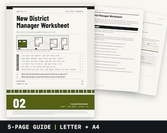 New District Manager Worksheet | What You Inherit, Learn and Let Go (PDF)