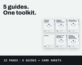 Systems Thinking Questions Bundle for Coaches | Pattern, Failed Fix, Delay and Levels of Learning Guides With Cards | Printable PDF