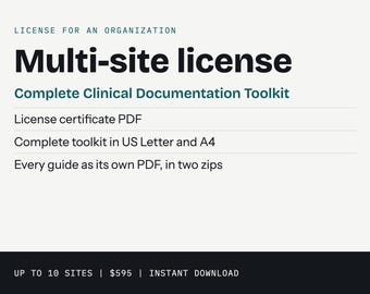 One Note Standard Across Every Site | Multi-Site License for Up to 10 Locations | Group Practice and Agency | Printable PDF