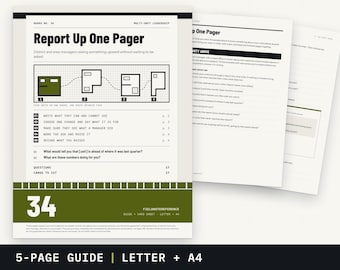 District Manager Report Up One Pager | Tell the People Above What You See | Printable PDF