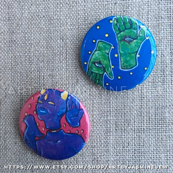 Set of 2 Buttons - Acrylic 2016