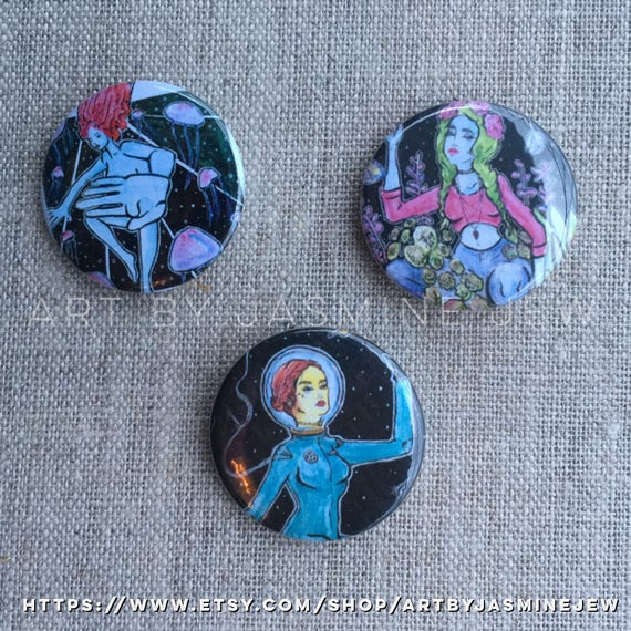 Set of 3 Buttons - Nature
