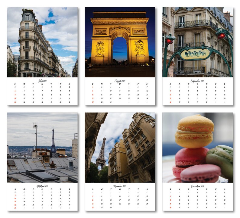 2021 Paris Desk Calendar Eiffel Tower Calendar Photography | Etsy
