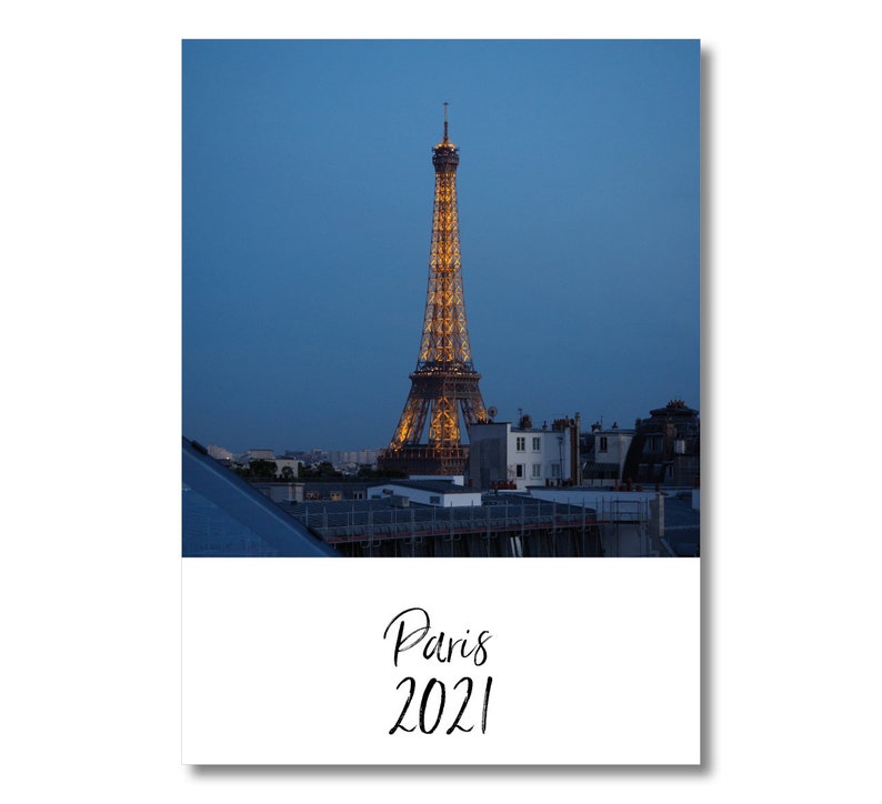 2021 Paris Desk Calendar Eiffel Tower Calendar Photography Etsy