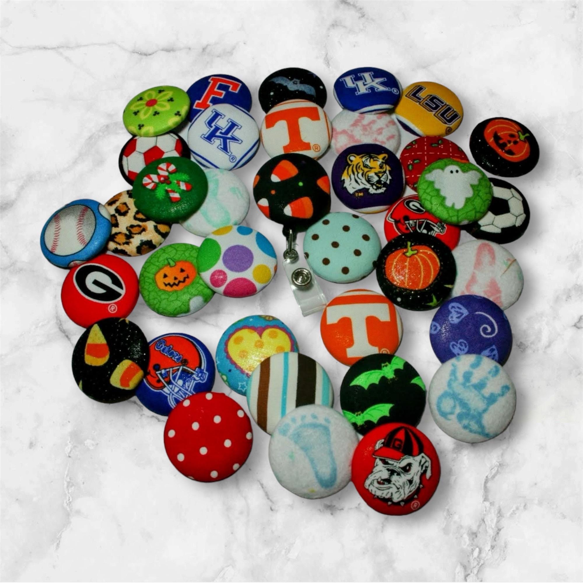 100 Wire Back Cover Buttons - Size 30 (3/4 Inch) - Choose Your Options ...