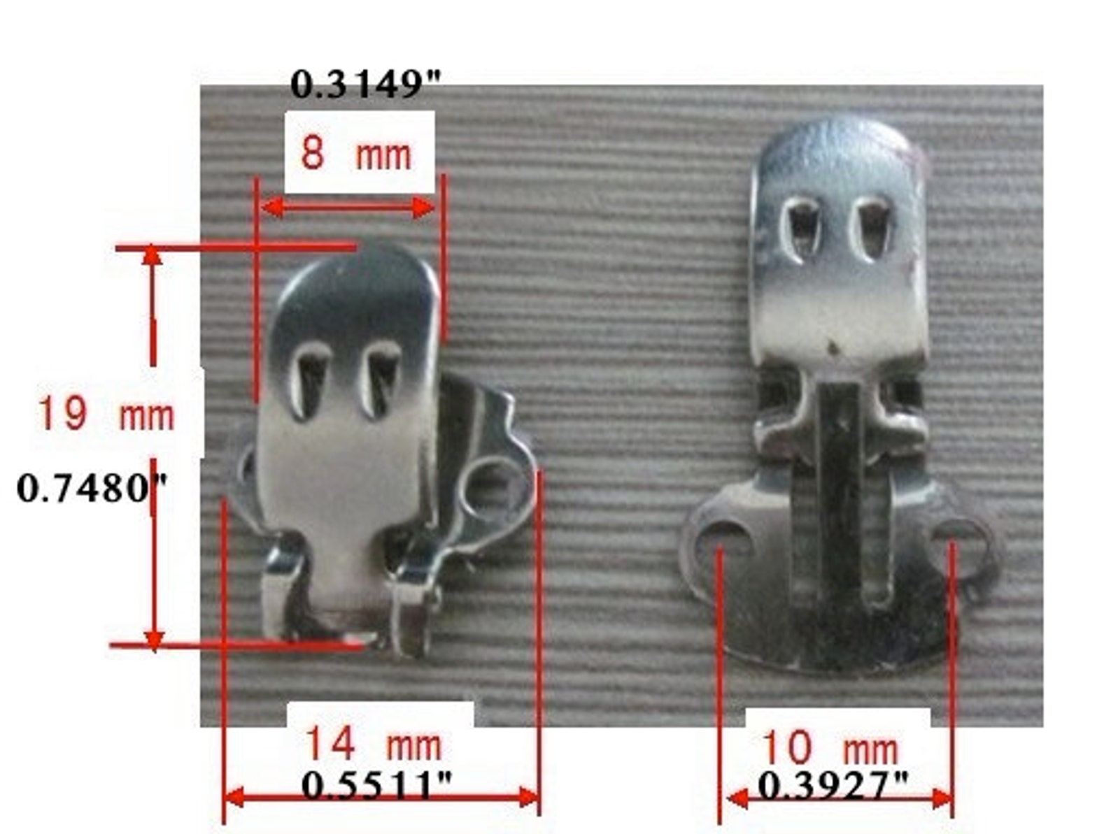 10 Stainless Steel Shoe Clip Blanks Etsy