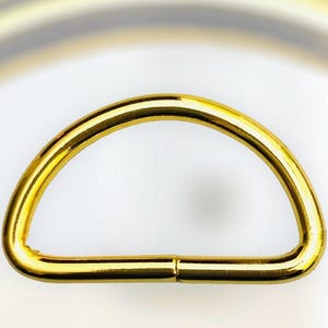 Gold Plated D Rings Hardware 25 Nonwelded 1&quot; Inch for Belts, Collars, Purse Straps, Key Chains, Ribbons, Backpacks, Handbags