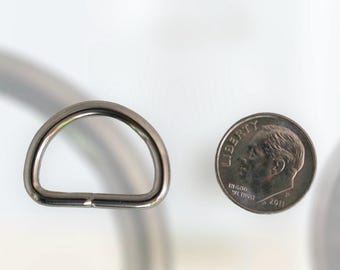 Nonwelded Nickel Plated D Rings Bulk 10 3/4" inch Belts Collars Purse Straps Key Chains Suspenders Findings Handbags Backpacks