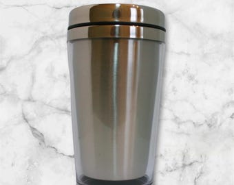 16 oz Insulated Stainless Steel Tumblers with Insertable Photo or Monogram – Set of 5 Personalized Gifts for Teams, Teachers, and Events