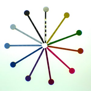 Bobby Pins 25 Colorful Hair Clip Blanks 2 Inch Long with 8 mm Glue Pad Choose Color or Mix and Match