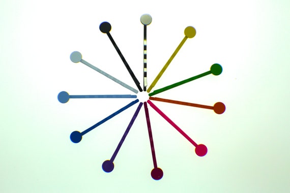 50 Colorful Bobby Pins Hair Clip Blanks 2 Inch Long with 8 mm Glue Pad