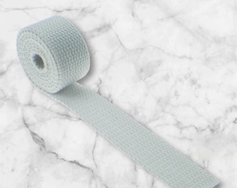 Cotton Webbing 5 Yards White - 1.25 Inch Heavy Duty - Key Fobs, Purse Straps, Belts