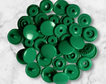 KAM Snaps Fastener Sets BULK SALE!! 1000 Sets Kelly Green (B-51) Plastic Resin Snaps For Crafts, Baby, Clothes, Bibs, Diapers and Scarves