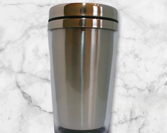 Personalized 16 oz Insulated Stainless Steel Photo Insertable Mug – Customizable Gift Tumbler