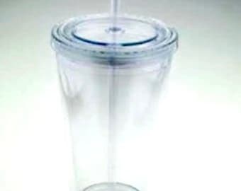 10 Photo Insertable Tumbler With Straw 16oz Full Case