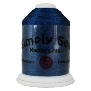 Durable Navy Blue sewing thread for machine embroidery 100% Polyester 1100 Yard Spool