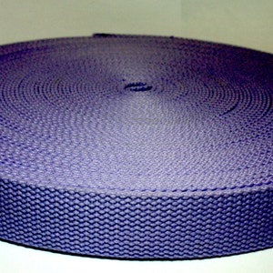 Cinta de algodón violeta de 5 yardas, violeta, 1,25 pulgadas, resistente, para llaveros, correas para carteras, cinturones, collares