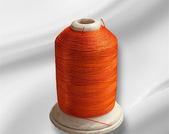 Durable Orange sewing thread for machine embroidery 100% Polyester 1100 Yard Spool