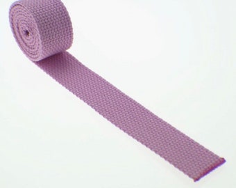 5 Yards Light Pink Cotton Webbing - 1 Inch Medium Heavy Duty - Key Fobs, Purse Straps, Belts Dog Collars