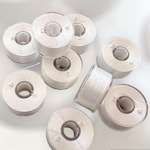 36 White Prewound Bobbins Sewing Machine Embroidery Thread Size A