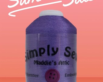 Durable Dark Purple sewing thread for machine embroidery 100% Polyester 1100 Yard Spool