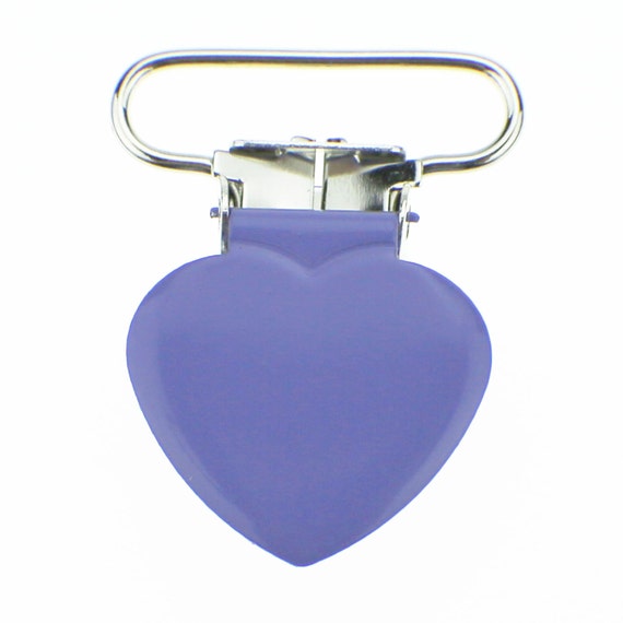 5 Heart 3//4 Inch Pink Enamel Suspender Passy Binky Pacifier Mitten Clip