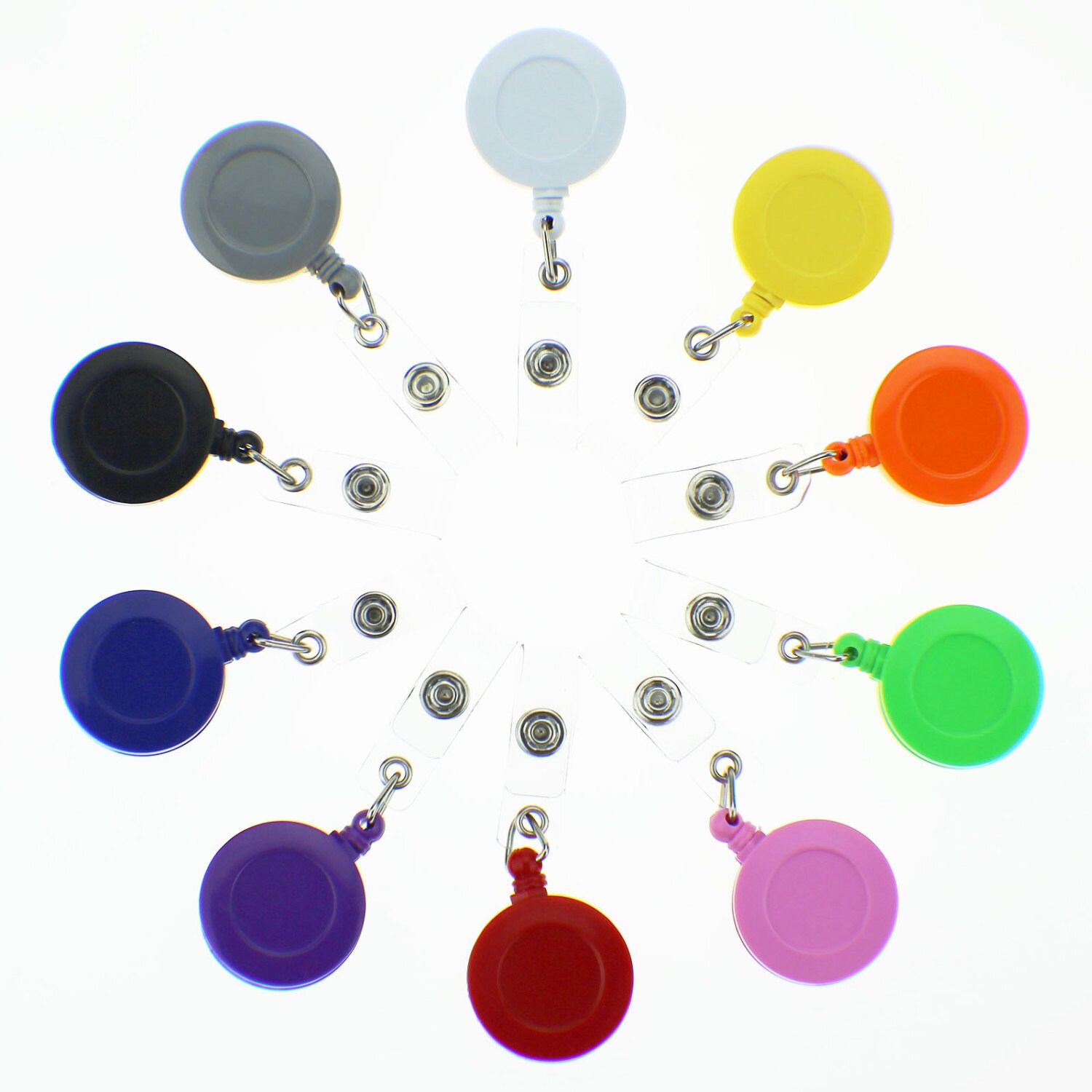 Frinnovan 10 Pack Retractable Badge Reels - Silver Beadable ID Holder With Blank Metal Bar For DIY - View #12