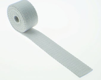5 Yards White Cotton Webbing - 1.25 Inch Heavy Duty - Key Fobs, Purse Straps, Belts