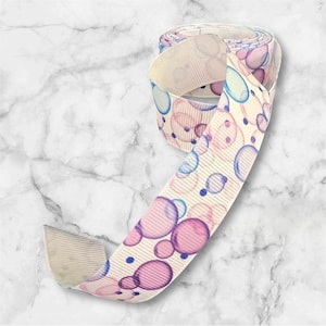 Nastro Grosgrain Bubbles 7/8” Portachiavi Lanyard Collare per cani e gatti 1 yard Fiocchi per capelli