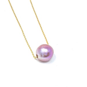Floating Pink Edison Pearl Necklace