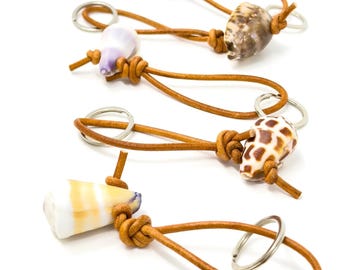 Leather Shell Keychain
