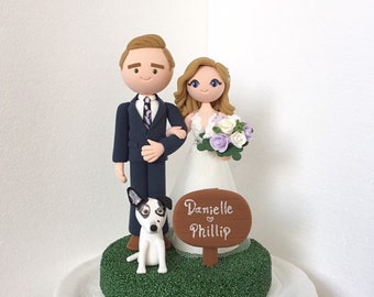 Cute couple custom cake topper,bride and groom,handmade custom wedding cake topper,Mr and Mrs cake topper,personalized,rustic, cake toppers