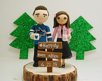 Rustic theme Wedding cake topper