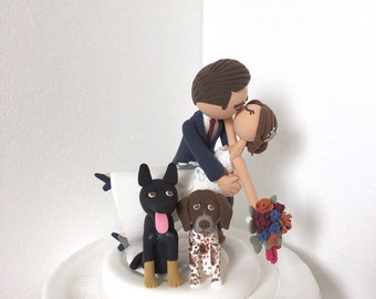 Romantic kissing couple Custom Wedding cake topper , bride and groom cake topper , Mr and Mrs cake topper ,handmade,cake toppers for wedding