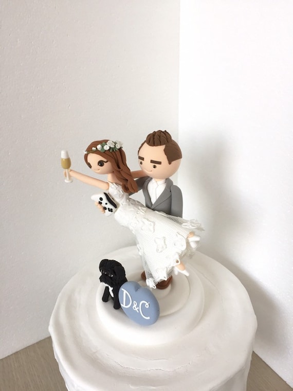 World Cake Topper. Marathon Wedding Cake Topper