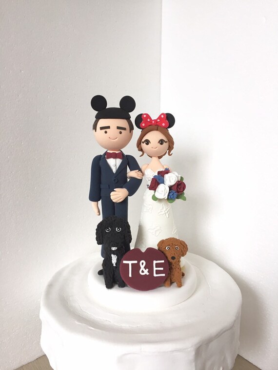 Mickey Famille Mariee Et Marie Theme Disney Gateau De Etsy
