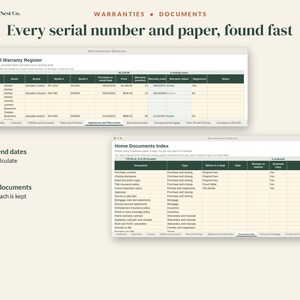 New Homeowner Binder, New Home Checklist, Google Sheets Excel Spreadsheet, Printable Home Binder, Home Inventory, First Home Gift image 4