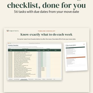 Moving Checklist and Moving Planner, Google Sheets Excel Spreadsheet, Printable Moving Binder, Box Inventory, New Home Checklist image 10