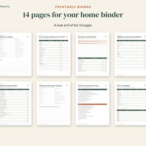 New Homeowner Binder, New Home Checklist, Google Sheets Excel Spreadsheet, Printable Home Binder, Home Inventory, First Home Gift image 6