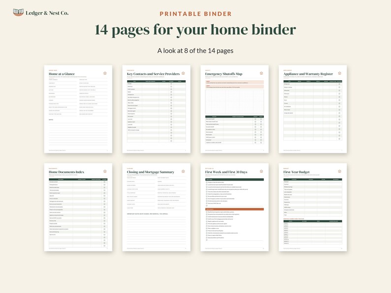New Homeowner Binder, New Home Checklist, Google Sheets Excel Spreadsheet, Printable Home Binder, Home Inventory, First Home Gift image 6