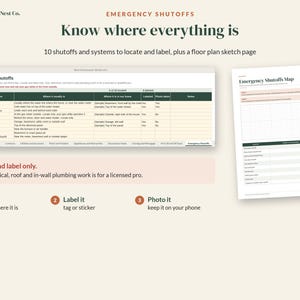 New Homeowner Binder, New Home Checklist, Google Sheets Excel Spreadsheet, Printable Home Binder, Home Inventory, First Home Gift image 3