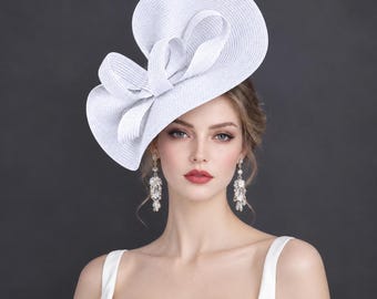 White Saucer Hatinator: Ascot, Derby, Wedding Hat