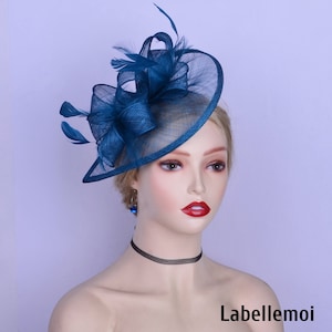 New Teal blue fascinator Hot pink Teardrop Sinamay hatinator Royal Wedding Kentucky Derby hat Church Ascot Braids maid Mother of the bride